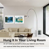 BAISITE Paint by Numbers Kit for Adults Beginners,12" Wx16 L 2 Pack Canvas for Painting Kits for Adults in Colorful Box-PBN281-282 BAISITE