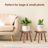 Jurath Wooden Step Stool for Adults Upgraded11.6inch Small Wooden Stool with Four Detachable and Assembled Legs for Bathroom, Kitchen, Bedroom, Plant Stand (Natural Solid Wood top and Legs) Jurath