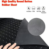 ZERITO Garage Rubber Flooring,4 × 8Ft by 1/8" Heavey Duty Coin-Grip Rubber Flooring Roll,Safety Waterproof Anti Slip Rubber Floor Protector Mat for Workshop,Bench,Cellar,Trailer,Garage,Mews,Cowshed ZERITO