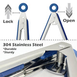 9" Kitchen Tongs, 3Pcs Tongs for Cooking with Silicone Tips, Food Grade Small Silicone Tongs, Mini Serving Tongs for BBQ Salad(Gradient Blue) TOWINGO