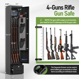 KAER 5-6 Safe,Gun Safe for Rifle and Pistols,Gun Cabinets,Rifle Safe,Gun Safes for Rifle and Shotguns,Gun Safes & Cabinets with Drawer,Indoor Gun Rack,Removable Shelf (S) KAER
