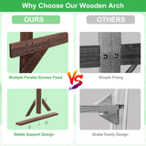 7.48FT Wooden Wedding Arch Frame Backdrop Stand, Square Wood Arch Stand Wedding Arches for Ceremony Wedding Arbor MontValent