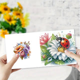 MaiYiYi 6 Pack 5D DIY Bee Diamond Art Greeting Cards Ladybug Diamond Painting Greeting Cards Flowers Diamond Art Cards for Family Friends Holiday Birthday MaiYiYi
