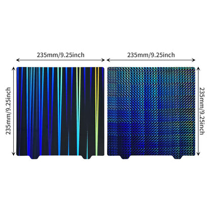 FYSETC Elego Neptune3 Pro H1H Build Plate - Light Beam+Phantom Print Bed 235x235mm: Flexible Spring Steel Sheet No Base for Ender 3 / Adventure 5M / Neptune4 /Ender 3 Pro V2 Neo 3D Printer Pl - WoodArtSupply