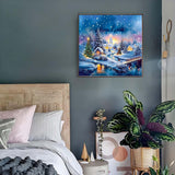 Winter Diamond Painting Kits for Adults,5D Diamond Art Kits for Adults Beginner,DIY Full Round Drill Diamond Diamond Dots Paintings Gem Art and Crafts Home Decor 13.8 x 13.8Inch GEMFAMILY