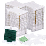 150PCS RAINFLOW Plastic Embroidery Floss Bobbins - White Embroidery Floss Organizer for Cross Stitch Yarn Bobbin Winder for Sewing Thread Storage Embroidery Needlework Supplies RAINFLOW