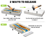 GROWLING Reusable Epoxy Resin Mold 24x12x3 Inches, Adjustable Fastening and Leveling, Heavy Duty Large Resin Mold for River Tables, Coffee Tables, Trays, Cutting Boards, DIY Resin Art Etc. GROWLING