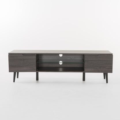 Christopher Knight Home Rowan Wood TV Stand, Grey Finished