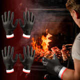 200 Pcs Disposable BBQ Gloves Nitrile Gloves with 4 Pairs Cotton Liners Grilling Gloves for Barbecue Smoking Meat Cooking(X-Large,Black, White) Janmercy