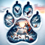 APTDYIGL 5D Winter Wolf Diamond Painting Kits for Adults Beginner,DIY Animal Diamond Art Kits for Adults,Round Full Drill Diamond Dots with Gem Art Kits,Home Wall Decor 13.7X13.7inch APTDYIGL