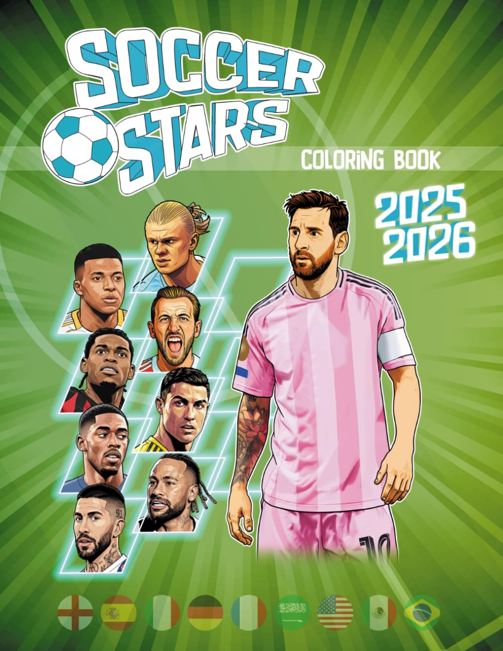 Soccer Stars Coloring Book (Football Stars) Majosta
