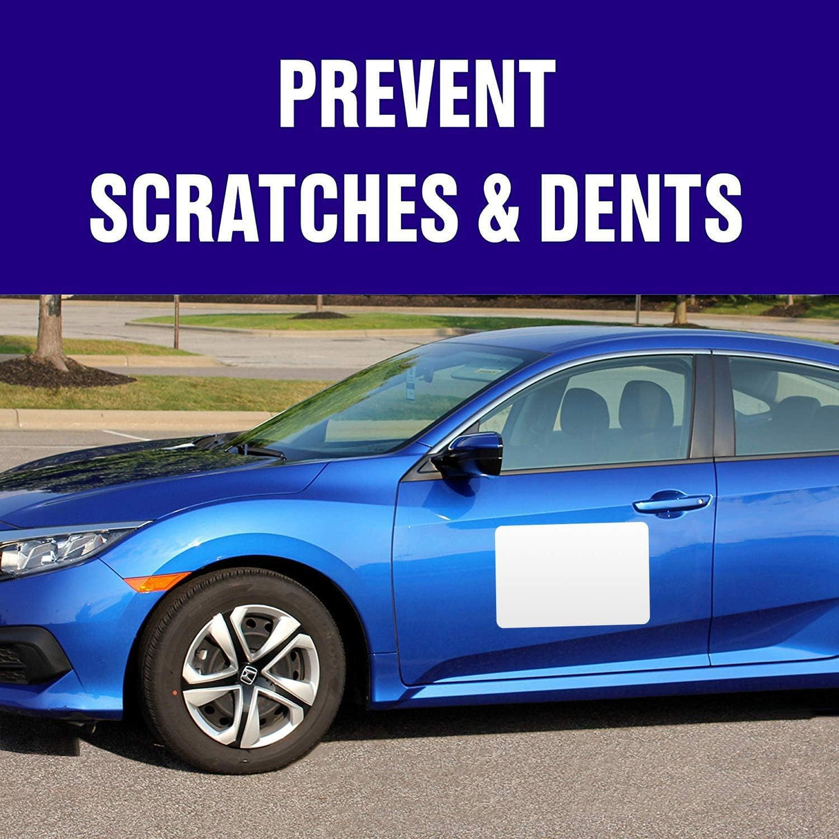 Blank Magnets (2 Pack) – Rounded Corners Blank Car Magnet Set – Perfect USA-Made Magnet for Car to Advertise Business, Cover Company Logo (for HOA), Prevent Car Scratches & Dents (Regular Large) SignHero