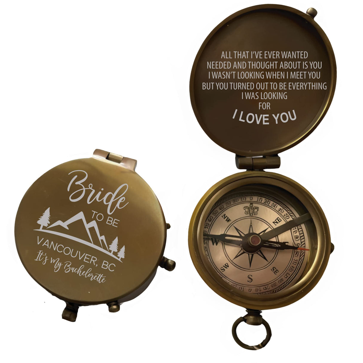 Custom Engraved Working Compass, Personalized Compass, Baptism Compass, First Communion Gift, Groomsmen Gift, Wedding Gift, Hiking Gift,Corporate Gift, Engraved Gift,Baptism Gift Personalized Keepsake Inspire Shopping