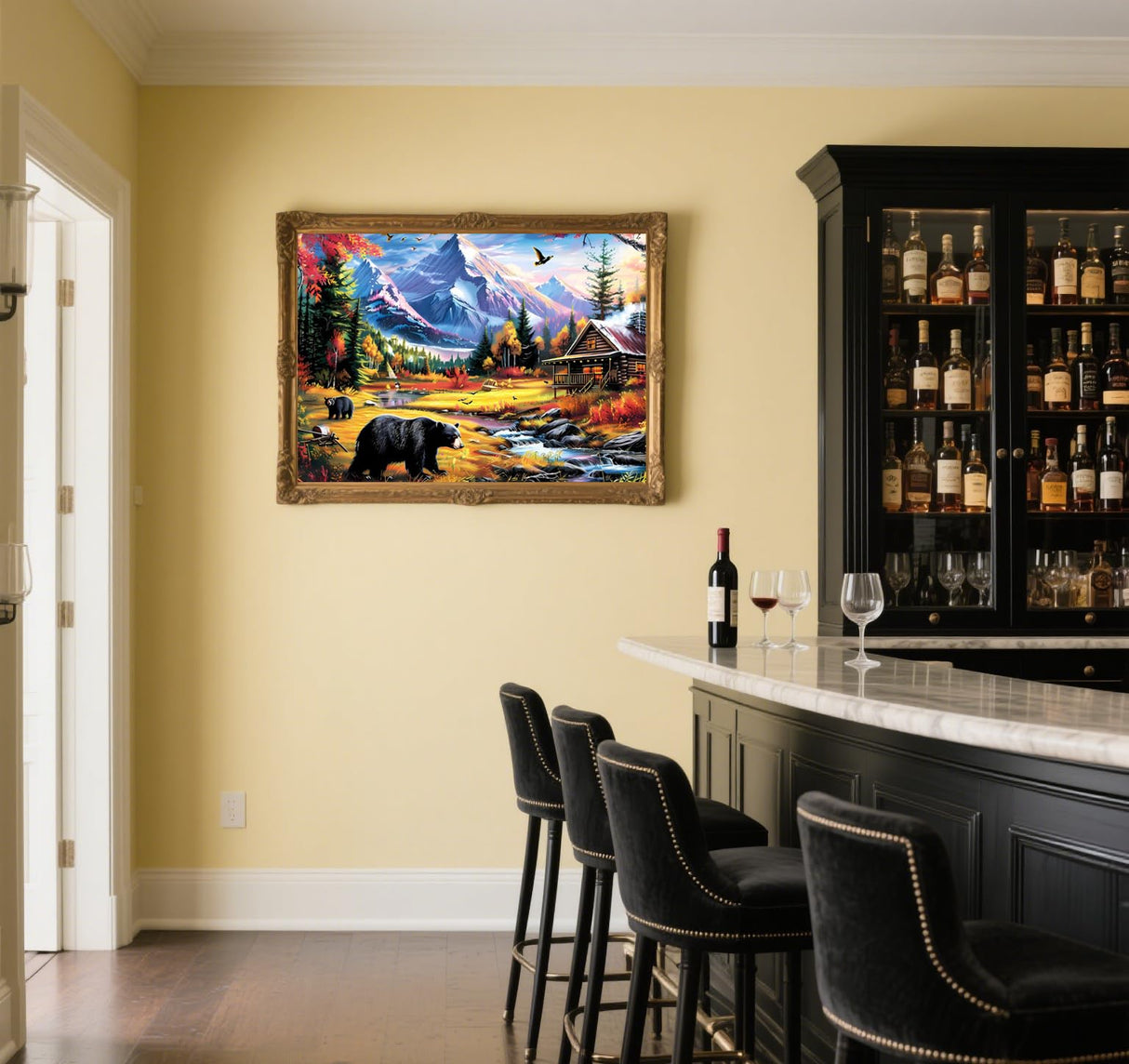 GXGLLPZBY DIY Landscape Diamond Art Kits, 5D Mountain Nature Theme Diamond Painting for Beginners Adults, Paint by Diamonds Dot Gem Art Kits, Home Wall Decor 11.8x15.8in GXGLLPZBY