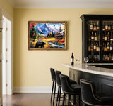 GXGLLPZBY DIY Landscape Diamond Art Kits, 5D Mountain Nature Theme Diamond Painting for Beginners Adults, Paint by Diamonds Dot Gem Art Kits, Home Wall Decor 11.8x15.8in GXGLLPZBY