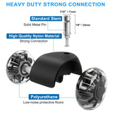 Office Chair Caster Wheels (Set of 5),Heavy-Duty Chair Wheels Support 2200lbs,Mute Rubber Chair Casters for Hardwood Floors and Carpet,2 Inch Universal Fit (Black) Omyoffice