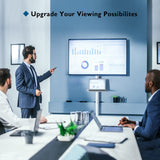 BONTEC Mobile TV Stand, Rolling TV Stand for 23-60 Inch Screens, Adjustable Floor TV Stand with Locking Wheels and Media Shelf, Compatible with VESA 75x75mm to 400x400mm, Holds up to 88 lbs,White BONTEC