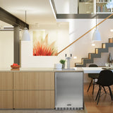 Kegco Kegerator 24" Wide Dual Tap Black/Stainless Steel Undercounter Beer Dispenser HK38BSU-2 Kegco