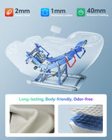 UIIU 4D Smart Massage Chair Full Body Zero Gravity Massage Chair Recliner,15+ Scene-Customized Massage Mode,Dual SL Massage Back Calf Heat Upgraded Animated Touchscreen App Control Large Size Beige UIIU