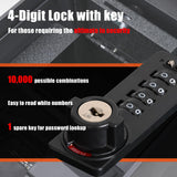 YOULAI Center Console Gun Safe - Console Gun Vault Compatible with Chevy Silverado 1500/GMC Sierra 1500 2023-2025, FIT 2022 Refreshed Model (4 Digit Lock with Key) YOULAI