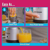 Hurricane Juicer, Powerful Cordless Juice Extractor Machine, Compact Design Fruit Juicer with Dishwasher-Safe Parts, Rechargeable 500 RPM Electric Juicer for Oranges, Berries & More Ontel