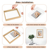 MUYE 5x7 Floating Frame Set of 2,Double Glass Rustic Photo Frame for Wall Hanging or Tabletop Standing,Also Display 4x6 or 3x5 Photo for Floating Effect,Natural MUYE