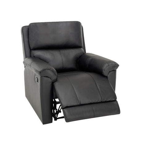 MINCETA Recliner Chairs,Modern 5" Wall Hugger Nursery Recliner with Overstuffed Arm and Back for Living Room,PU Leather in Black MINCETA