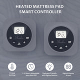 King Size Electric Heated Mattress Pad - Bed Warmer with Memory & Preheat Functions, 12 Heat Settings Dual Control for 1-12 Hours Auto Off, Lighted Button Reaks