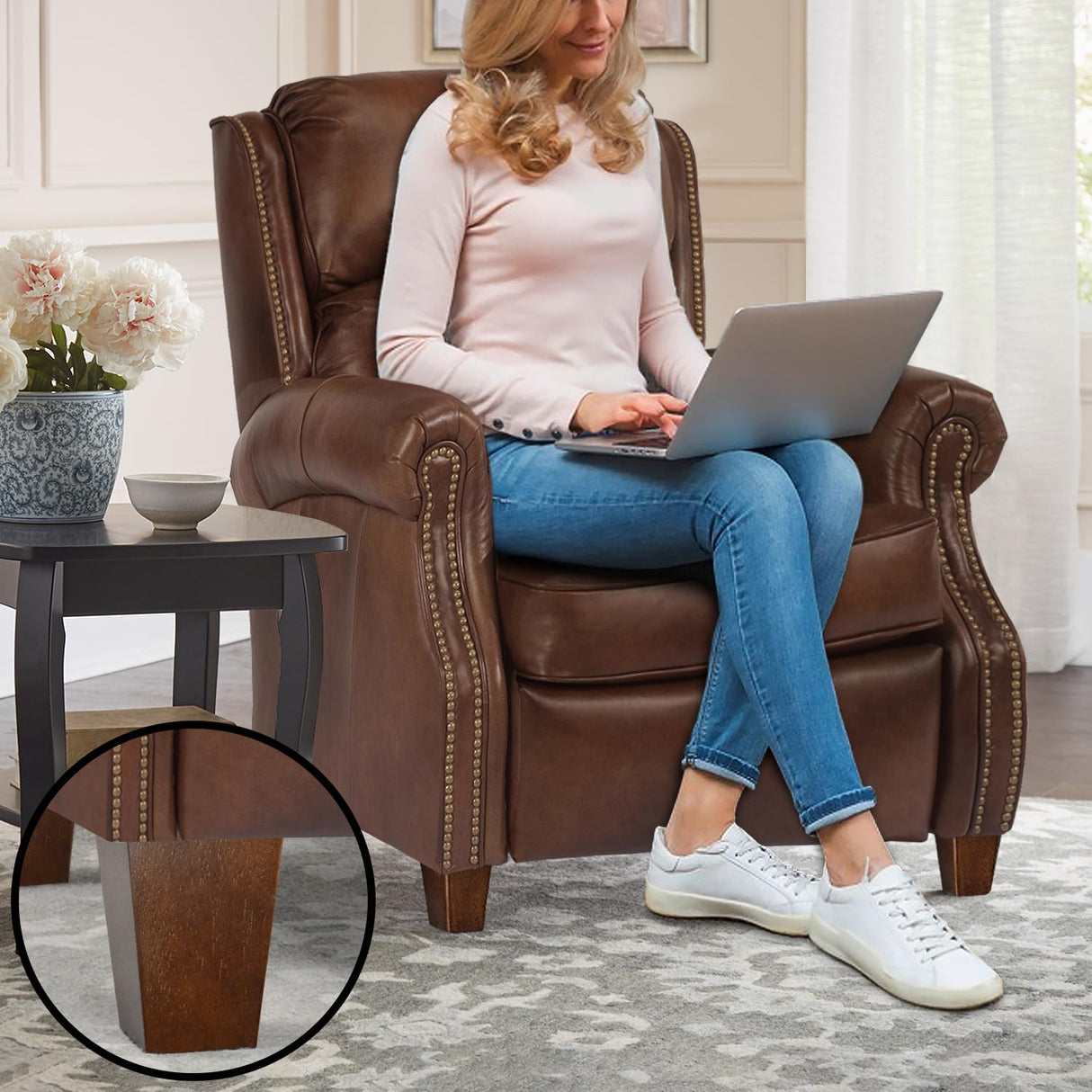 AORYVIC Wood Legs for Furniture 4 inch Sofa Legs Square Bed Legs Pack of 4 AORYVIC