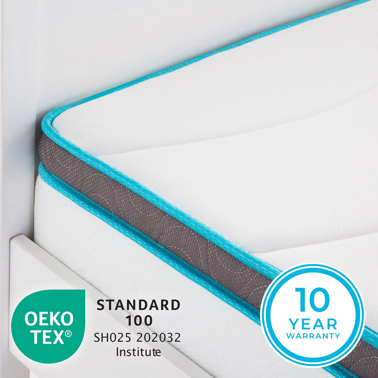 Linenspa 8 Inch Memory Foam and Spring Hybrid Mattress - Medium Firm Feel - Bed in a Box - Quality Comfort and Adaptive Support - Breathable - Cooling - Guest and Kids Bedroom - Twin Size Linenspa