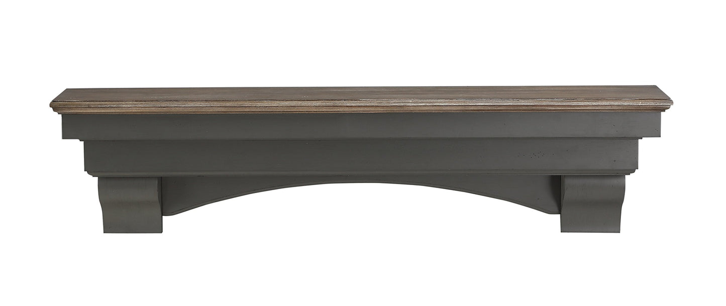 Pearl Mantels ARYB7249927 Style with Attitude Versatile Wood Mantel Shelf, 72" L & 10" D, Patio Distressed