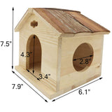 Hamiledyi Guinea Pig Wooden House, Chinchilla Space Natural House with Window Pets Large Hideout Play Hut for Gerbil Ferret Squirrel Rats Mice Hedgehog Hamiledyi