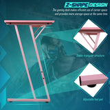 L Shaped Gaming Desk Computer Corner Desk PC Gaming Desk Table with Large Monitor Riser Stand for Home Office Sturdy Writing Workstation,Pink Dopinmin