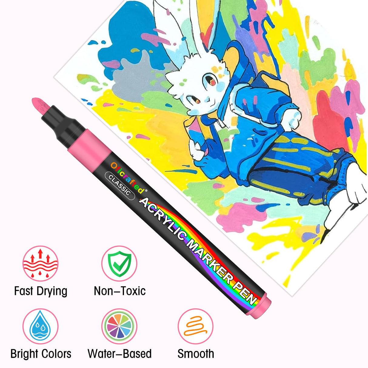 NICETY Acrylic Pens For Stones Waterproof - 136 Colours Ultiarker Acrylic Arker Glass Paint