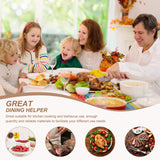 2 Pieces Meat Fork Stainless Steel Carving Fork with Wood Handle Cooking Fork BBQ Fork Grill Fork Steak Fork for Kitchen Barbecue Serving Cooking Grilling Roasting 10.5 Inches, Round Handle CHENGU