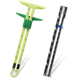 2 Pieces Sewing Gauge Sewing Measuring Tool, 5-in-1 Sliding Gauge Measuring Sewing Ruler Tool Fabric Quilting Ruler for Knitting Crafting Sewing Beginner Supplies Frienda