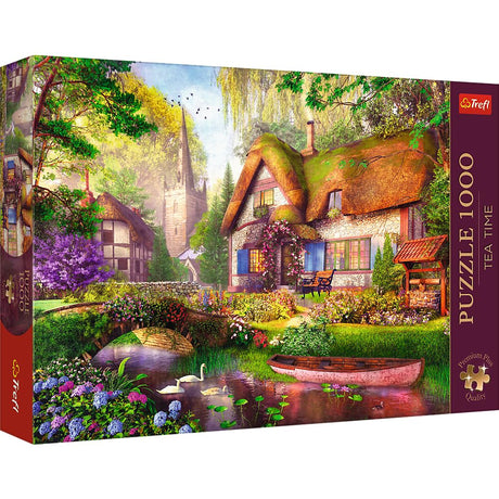 Trefl The Woodland Cottage 1000 Jigsaw Puzzle Premium Plus Tea Time 27"x19" A Series of Painted Nostalgic Pictures, Perfect Matching of Elements, for Adults and Children from 12 Years Old Trefl