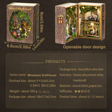 Mini 3D Wooden Doll House Craft Model with LED,DIY Miniature and Furniture Dollhouse Kit,Creative Room Idea for Valentine's Day Birthday Gift (Forest Wonderland) Montidey