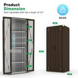 AECOJOY Outdoor Storage Cabinet Waterproof with Shelves, Vertical Tall Garden Outdoor Cabinet, Sheds & Outdoor Storage Clearance Cabinet Weatherproof for Outside in Brown AECOJOY