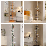 Quooyong 9-Tier Spine Bookshelf Metal Bookcase 5 Colors Vertical Bookshelf Tower Rotating Tall Narrow Book Shelf Ladder Book Rack Indoor (Green) Quooyong