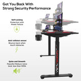 DESIGNA 65 inch Electric Height Adjustable Gaming Desk Standing Desk, Large Computer Desk with RGB LED Lights and Extended Gaming Mouse mat for Home Office DESIGNA
