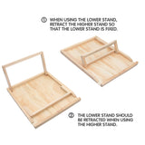 Becko US Puzzle Board with 2 Angle Adjustable Bracket/Stand, Wooden Puzzle Table with Premium Smooth Flannel Surface, Lightweight & Portable, Used Horizontally/Vertically for 1000 Piece Jigsaw Puzzles Becko US