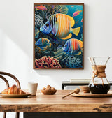 UPABLUNSO 5D Tropical Fish Under The Sea Diamond Painting Set for Adults Digital Painting Fish Diamond Art Set for Crafts Lovers for Room Decoration 12x16 inch UPABLUNSO