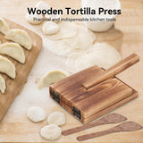 Tortilla Press Maker, 5inch Tortilla Maker Press Wood Roti Maker Tortilla Presser Mexican Tortillera Maker Quesadilla Maker for Tortillera, Pataconera and Dough Press Cyrank