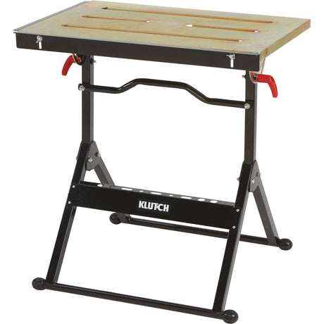 Klutch Adjustable Steel Welding Table - 30in.L x 20in.W x 32 5/8in.H Klutch