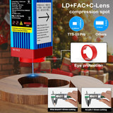 TTS-55 PRO 5500mW Laser Engraver Machine Laser Cutter Laser Cutting Engraving Tool for Wood Metal Aluminum Glass Leather Usongshine
