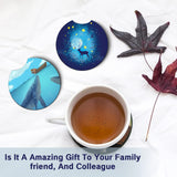 10 PCS Sublimation Blank Car Coasters, 2.75 in Circular Opening Blank Sublimation Coasters for Thermal Sublimation DIY Crafts,Car Coasters AROIC. NEOACT