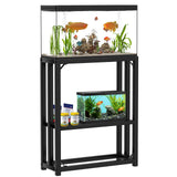 ZSLTLDU 10 Gallon Fish Tank Stand, Aquarium Stand, 24.8" L x 9.25" W Reptile Tank Stand, Metal Adjustable Tank Stand for 10 Fish Tank for Home Office, 660LBS Capacity ZSLTLDU