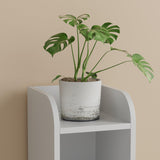 Homhedy Small Bathroom Storage Corner Floor Cabinet with Door and Shelves, Beside The Toilet Cabinet for Skinny, Narrow Toilet Paper Cabinet, Adjustable Shelf, White Homhedy