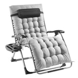 VEVOR Zero Gravity Chair, 33 inch Zero Gravity Recliner Lounge Chair for Indoor and Outdoor, Adjustable Anti Gravity Chair with Cushion, Headrest, Footrest, and Cupholder, 500 lbs, Gray VEVOR